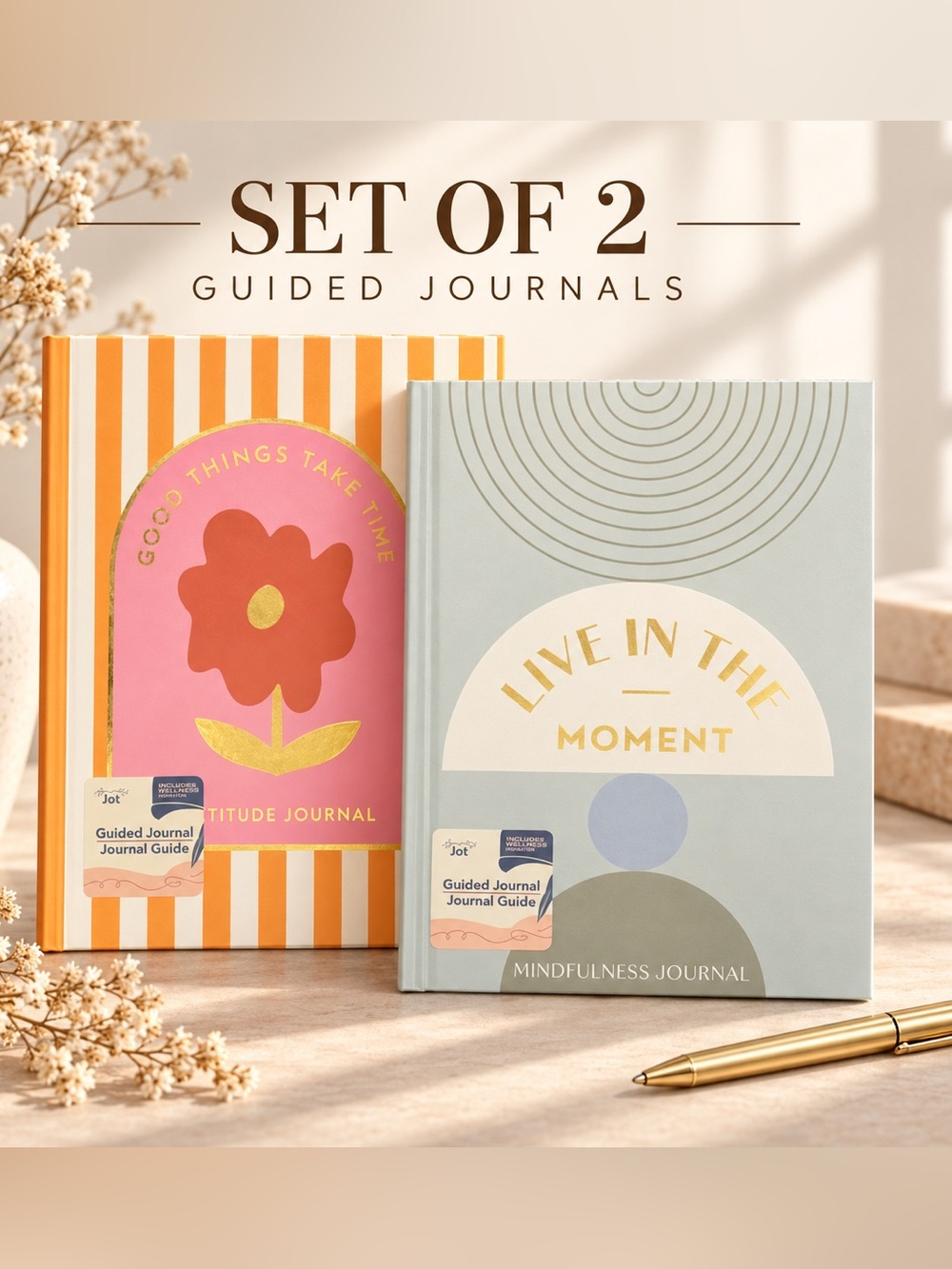 Set of 2 Guided Journals - Gratitude & Mindfulness